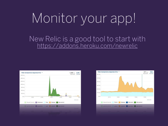 Monitor your app!
New Relic is a good tool to start with
https://addons.heroku.com/newrelic
