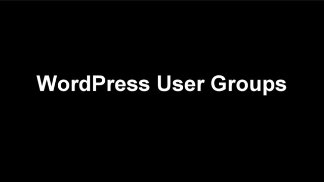 WordPress User Groups
