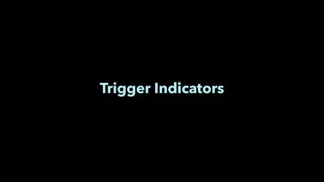 Trigger Indicators
