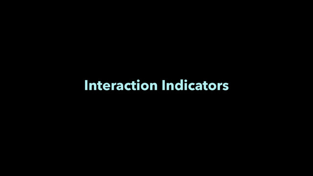 Interaction Indicators
