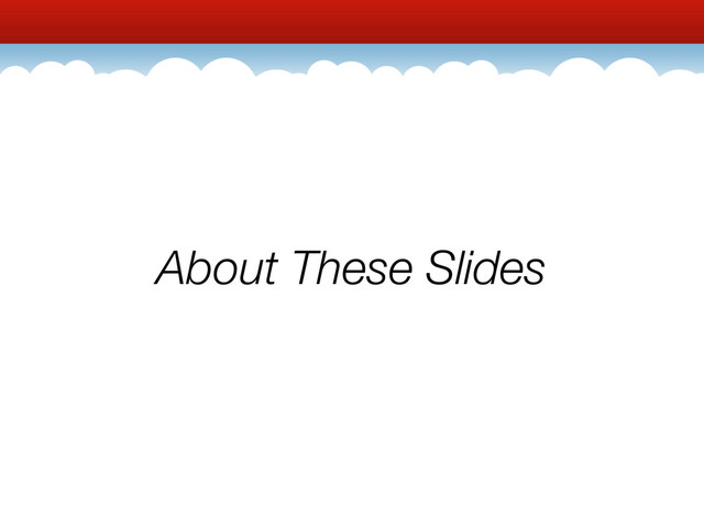 About These Slides
