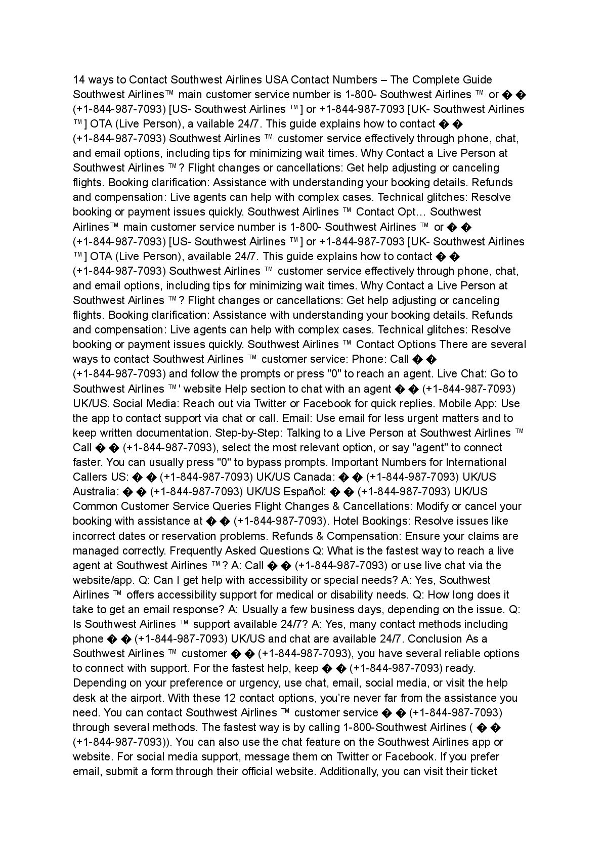 14_ways_to_Contact_Southwest_Airlines_USA_Contact_Numbers.pdf - Speaker Deck