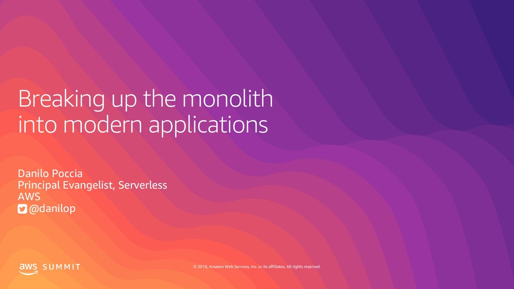 Breaking up the monolith into modern applications