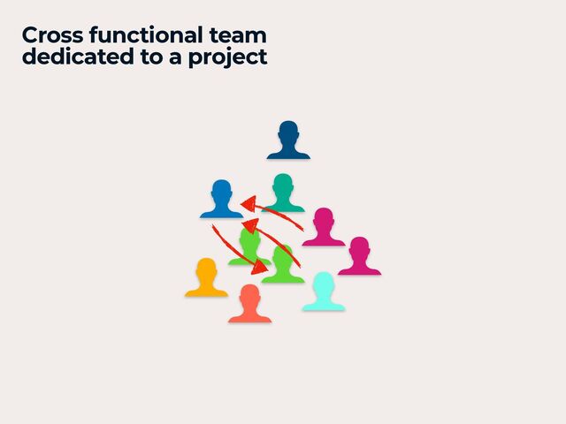 Cross functional team
dedicated to a project
