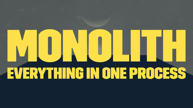 monolith
everything in one process
