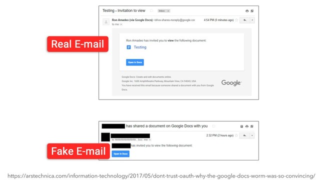 https://arstechnica.com/information-technology/2017/05/dont-trust-oauth-why-the-google-docs-worm-was-so-convincing/
