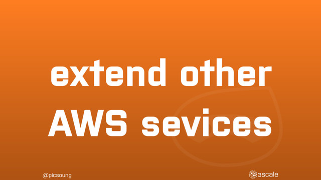 @picsoung
extend other
AWS sevices
