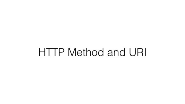 HTTP Method and URI
