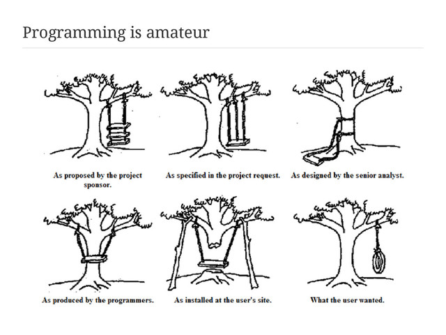 Programming is amateur
