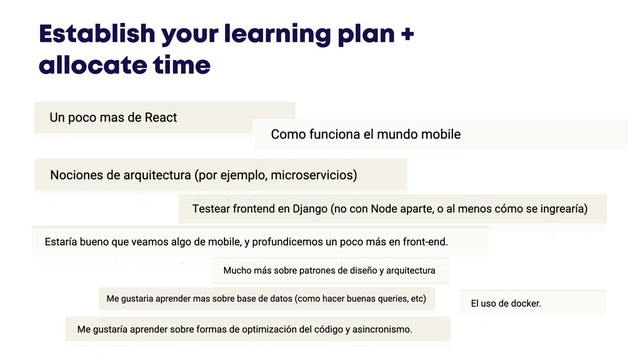 @JGFERREIRO
@JGFERREIRO
Establish your learning plan +
allocate time
