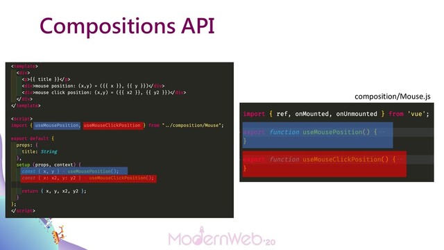 Compositions API
composition/Mouse.js
