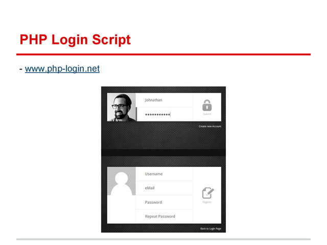 PHP Login Script
- www.php-login.net

