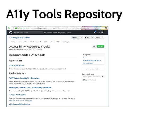 A11y Tools Repository

