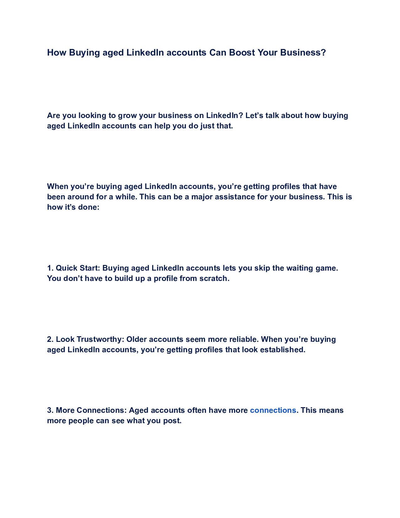 How much does an aged LinkedIn account typically cost Speaker Deck