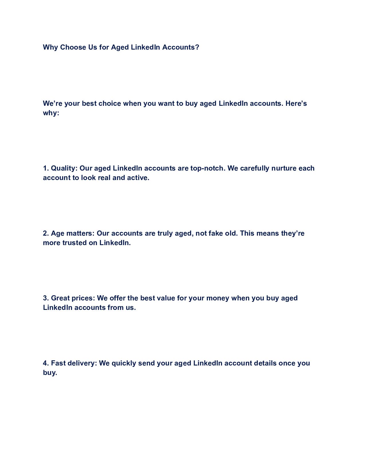 How much does an aged LinkedIn account typically cost Speaker Deck