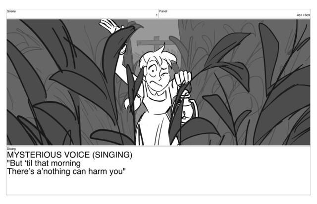 Scene
1
Panel
487 / 689
Dialog
MYSTERIOUS VOICE (SINGING)
"But ‘til that morning
There’s a’nothing can harm you"
