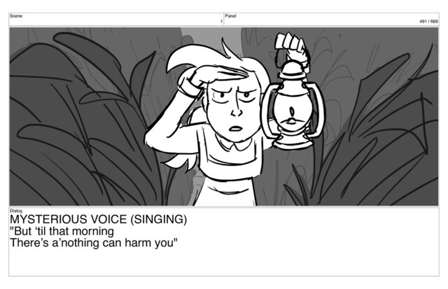 Scene
1
Panel
491 / 689
Dialog
MYSTERIOUS VOICE (SINGING)
"But ‘til that morning
There’s a’nothing can harm you"

