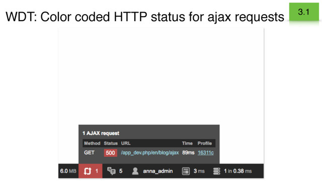 WDT: Color coded HTTP status for ajax requests 3.1
