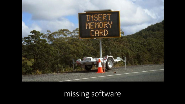 missing software
