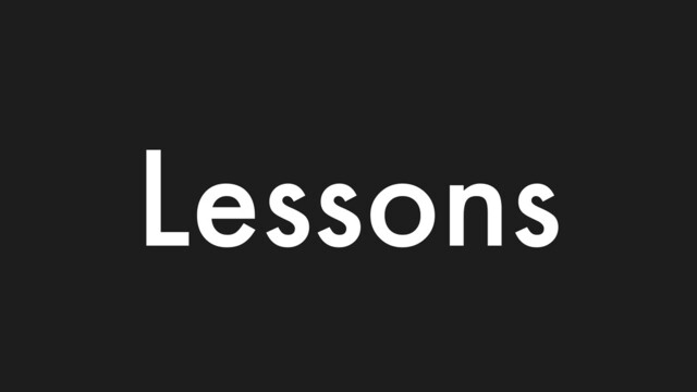 Lessons
