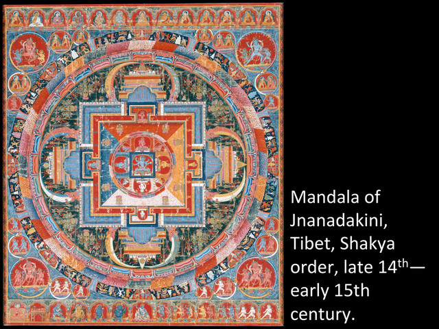 Mandala	  of	  
Jnanadakini,	  
Tibet,	  Shakya	  
order,	  late	  14th—
early	  15th	  
century.	  
