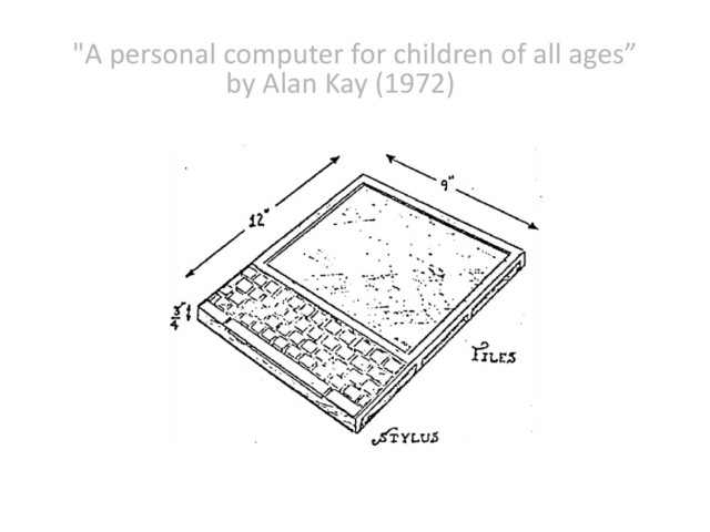 "A personal computer for children of all ages”
by Alan Kay (1972)ist
