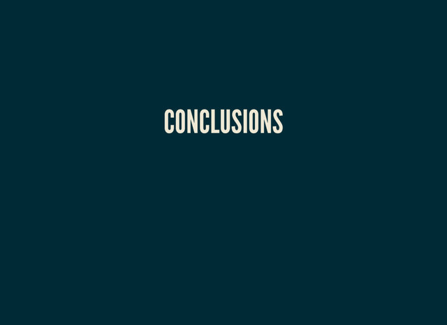 CONCLUSIONS
