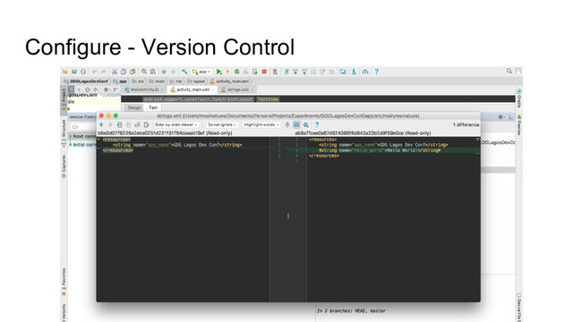 Configure - Version Control
