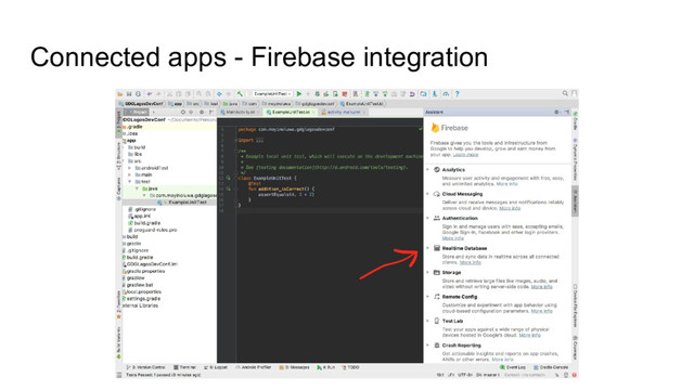 Connected apps - Firebase integration
