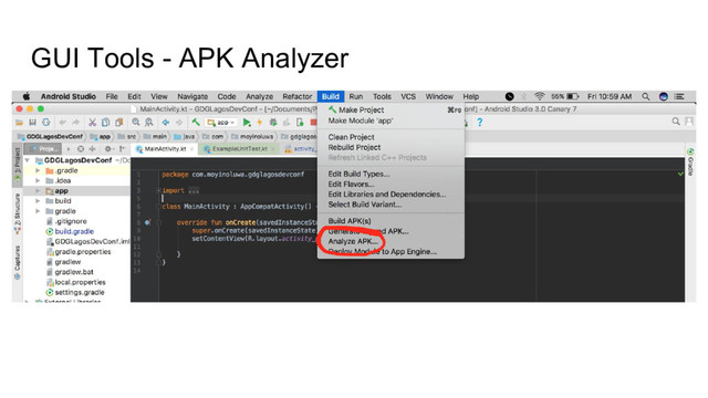 GUI Tools - APK Analyzer
