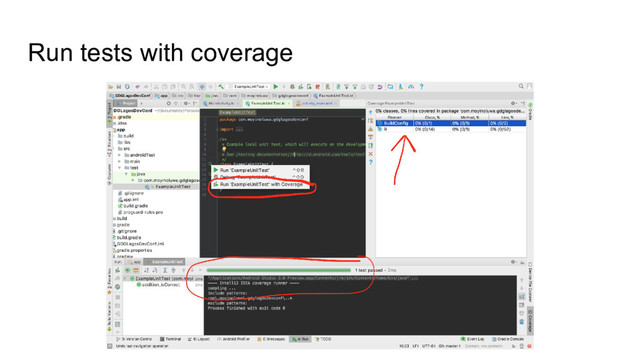 Run tests with coverage
