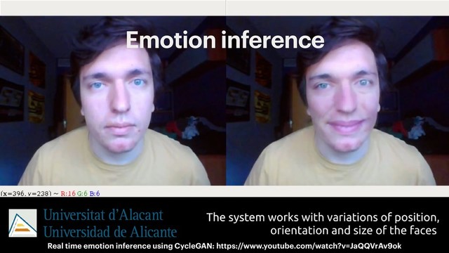 52
Andy Polaine – Design in the age of synthetic realities
Emotion intervention
Emotion inference
Real time emotion inference using CycleGAN: https://www.youtube.com/watch?v=JaQQVrAv9ok
