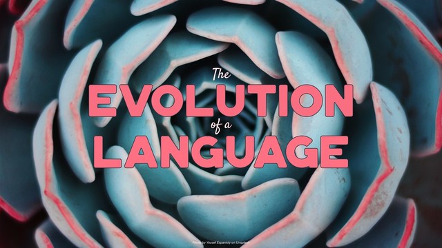 The
LANGUAGE
LANGUAGE
EVOLUTION
EVOLUTION
of a
The
of a
Photo by Yousef Espanioly on Unsplash
