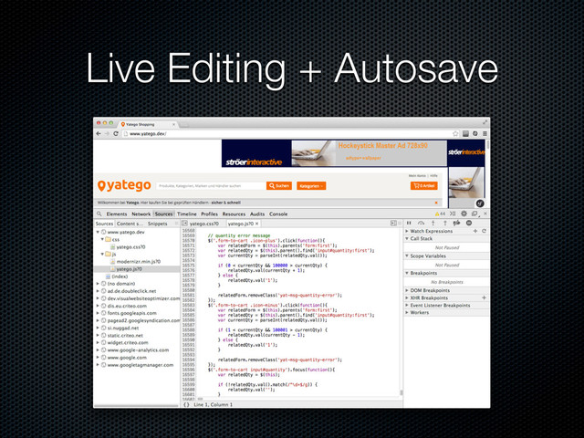 Live Editing + Autosave
