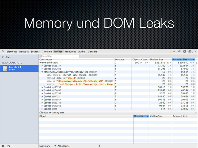 Memory und DOM Leaks
