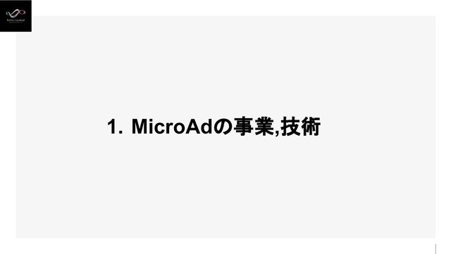 1. MicroAdの事業,技術
