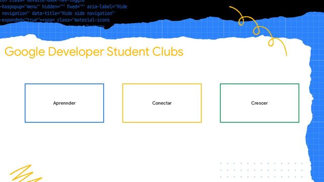 Google Developer Student Clubs
Aprennder Crescer
Conectar
