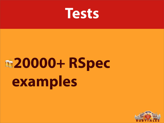 Tests
20000+ RSpec
examples
