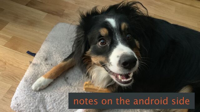 notes on the android side
