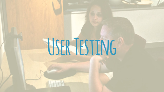 User Testing
