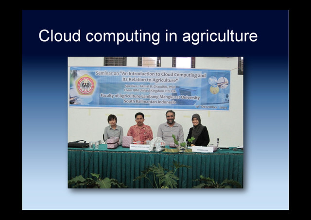 Cloud computing in agriculture
