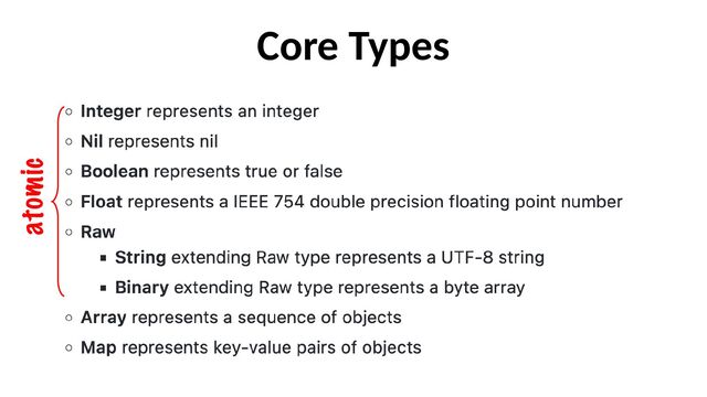 Core Types
atomic
