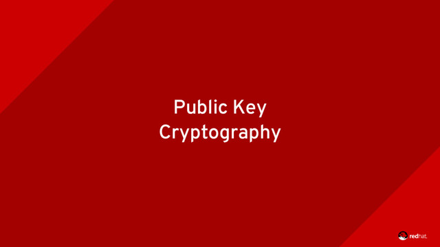 Public Key
Cryptography
