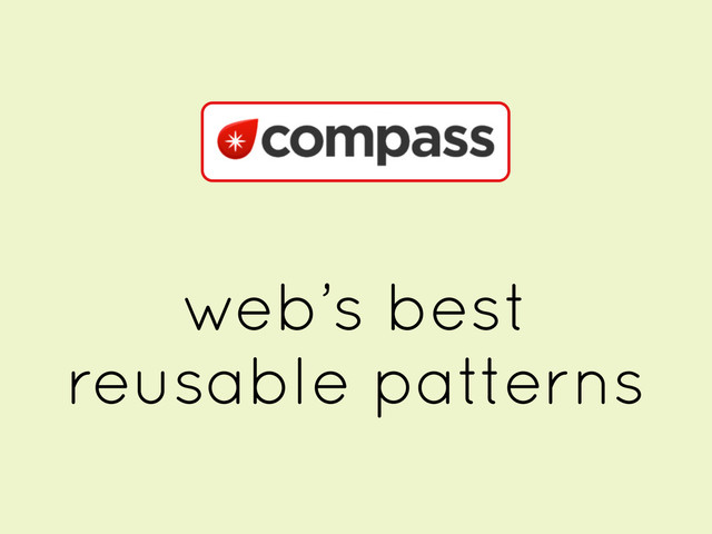 web’s best
reusable patterns
