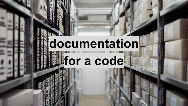 documentation
for a code
