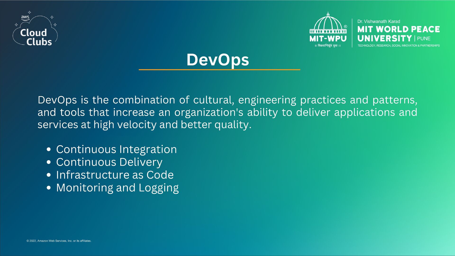 Introduction To Devops On Aws - Speaker Deck