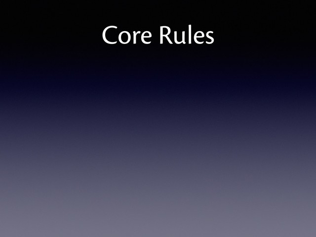Core Rules
