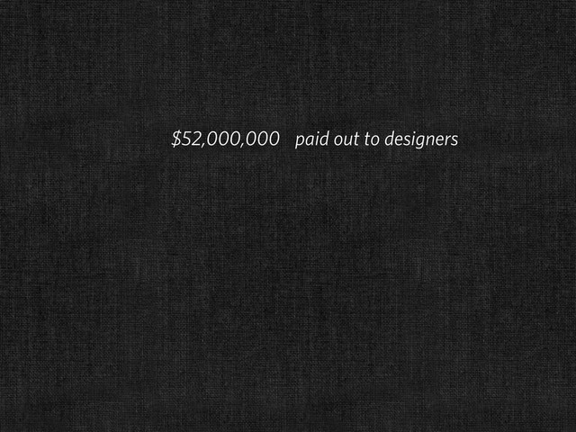 $52,000,000 paid out to designers
