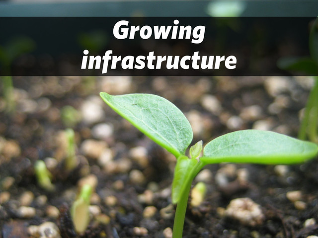 Growing
infrastructure
