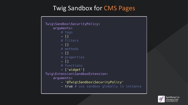 Twig Sandbox for CMS Pages

